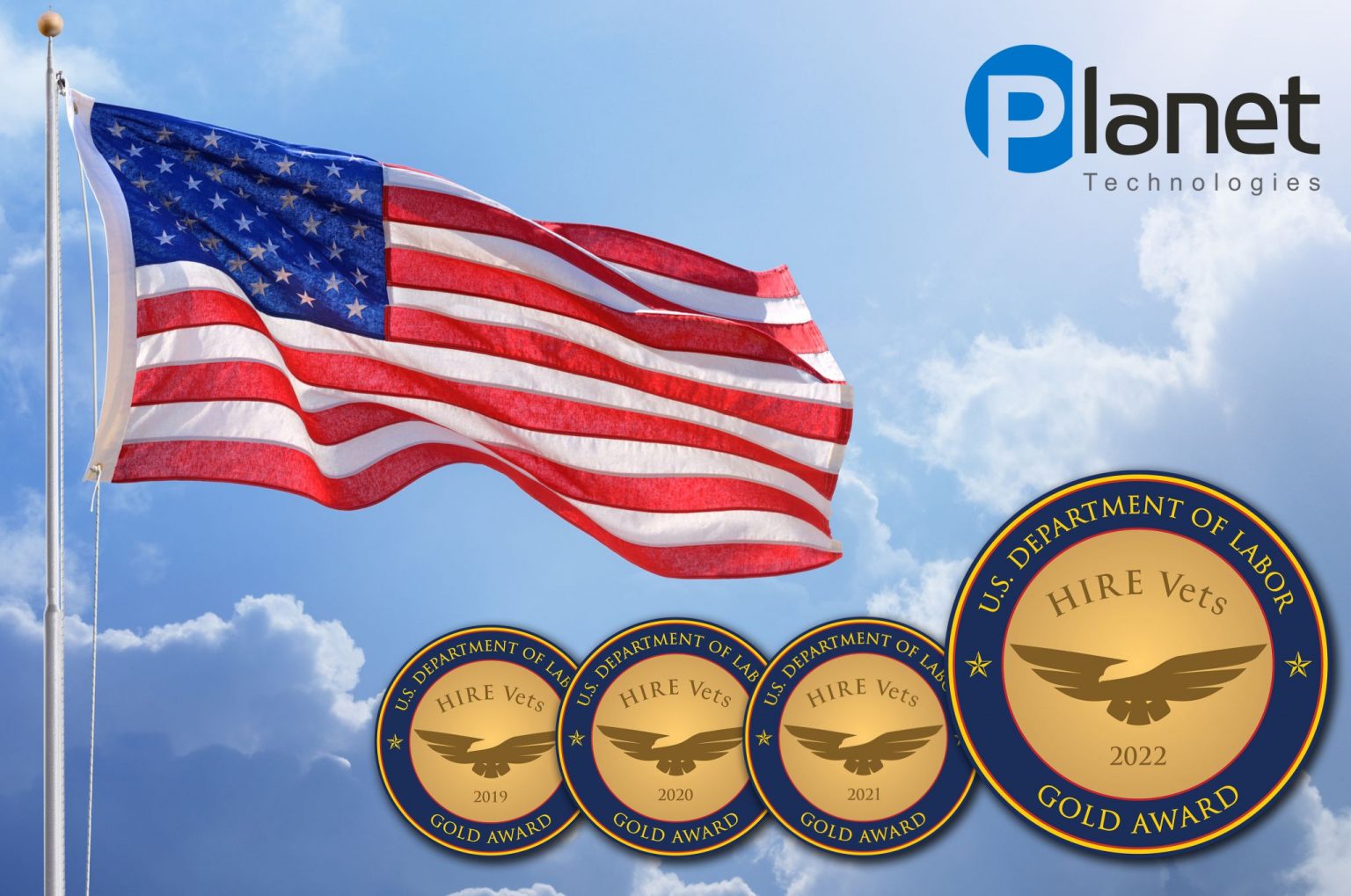 Planet Recognized As Dept Of Labor 2022 Gold HIRE Vets Medallion Award ...